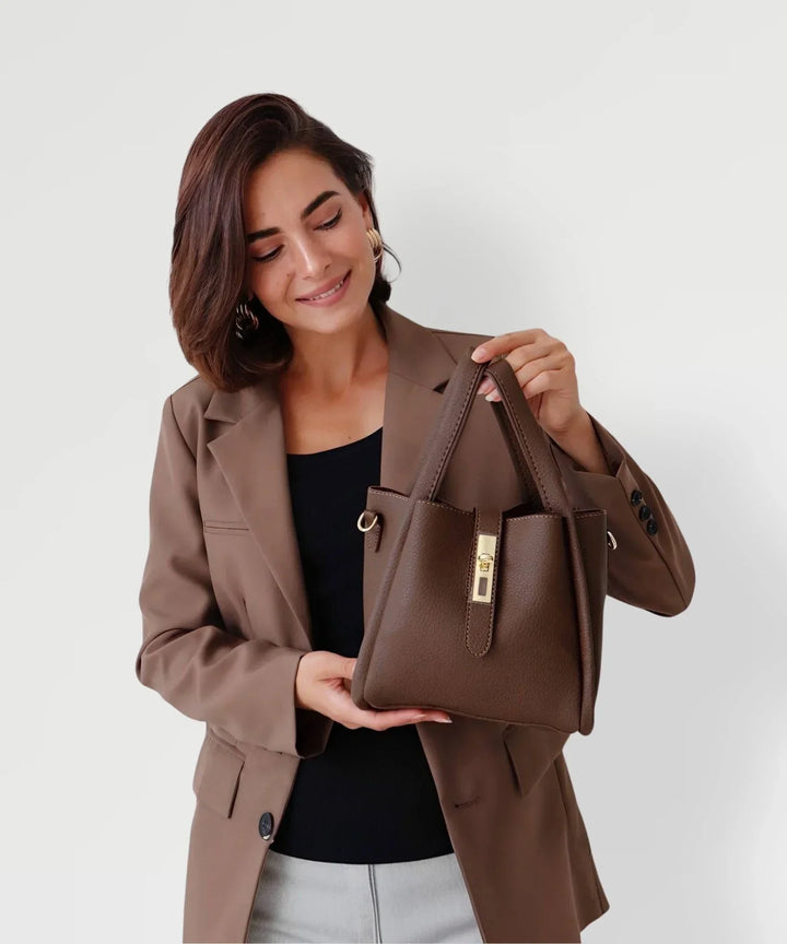 Faustine | Structured Bag with Turn Lock