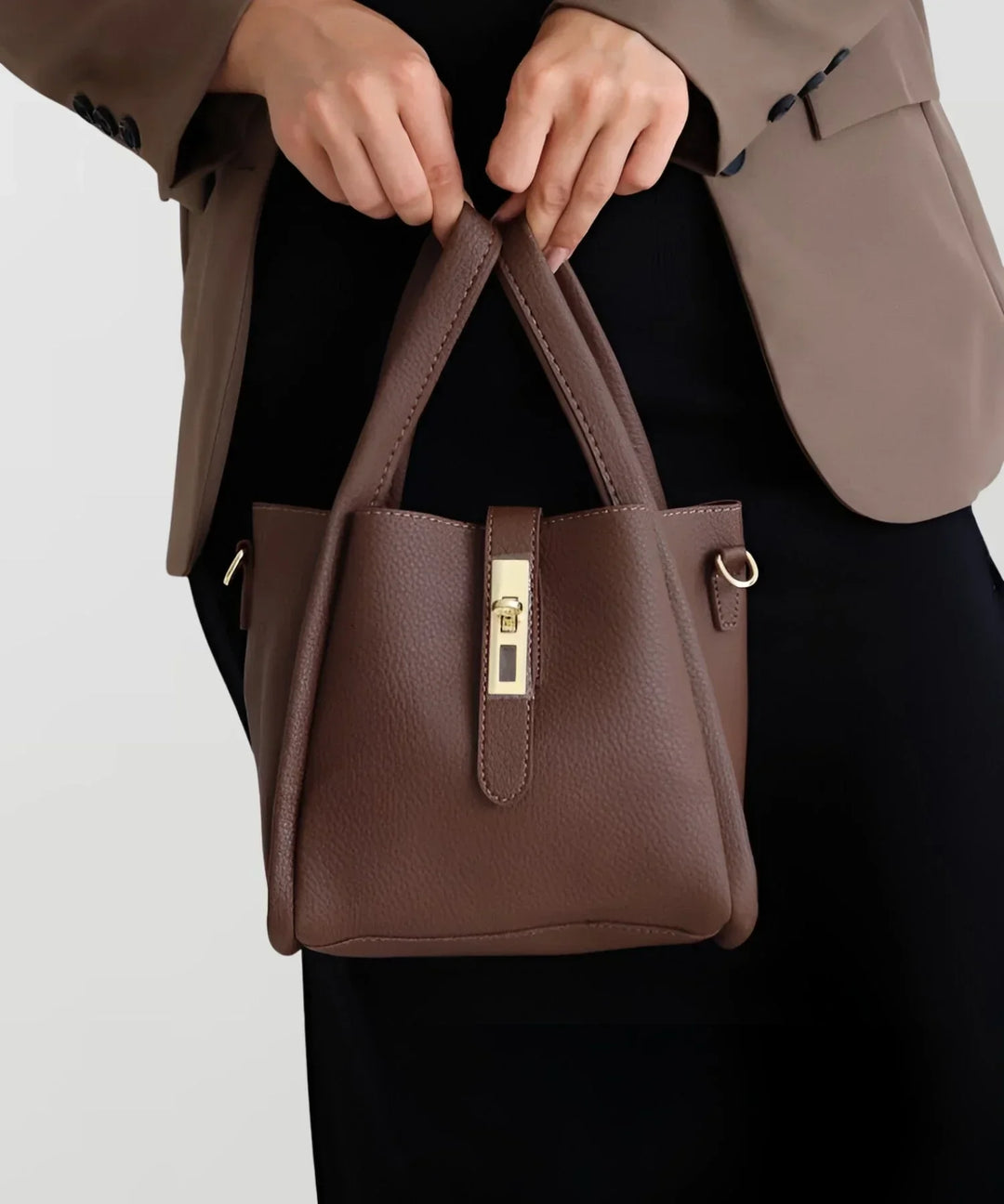 Faustine | Structured Bag with Turn Lock