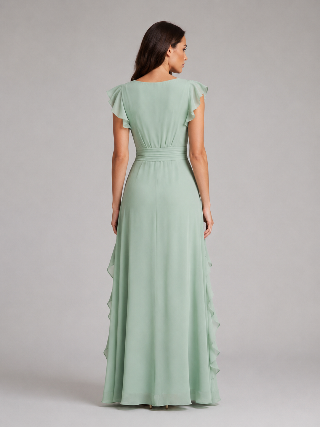 Constance | Ruffle Maxi Dress with Wrap V-Neck