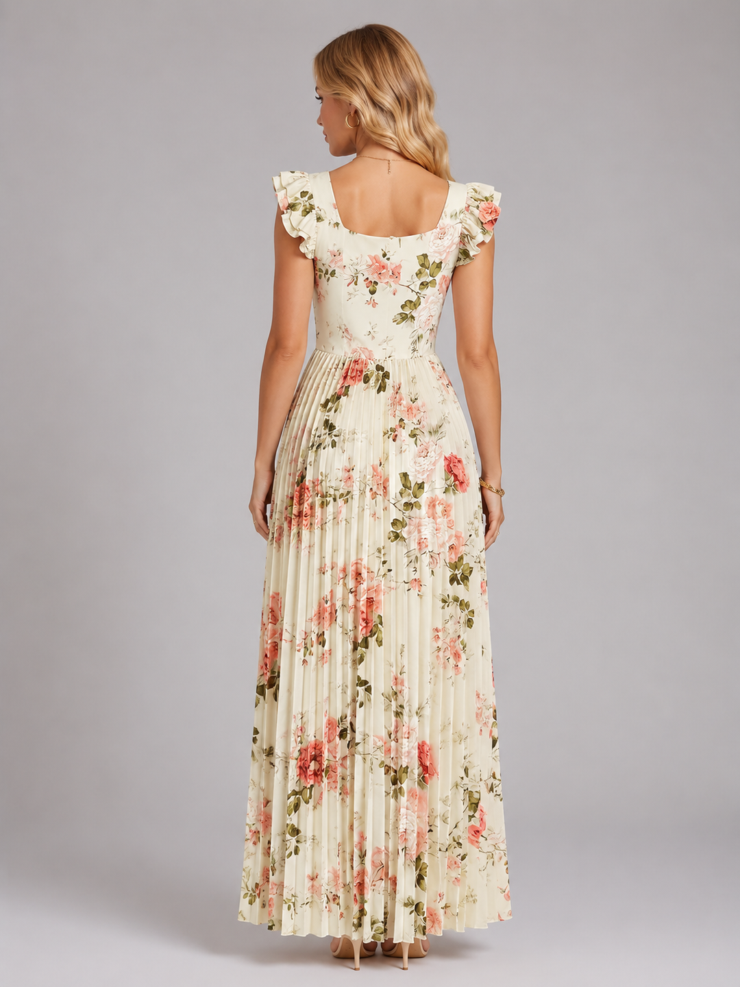 Camilla | Floral Dress with Ruffle Sleeve Fit