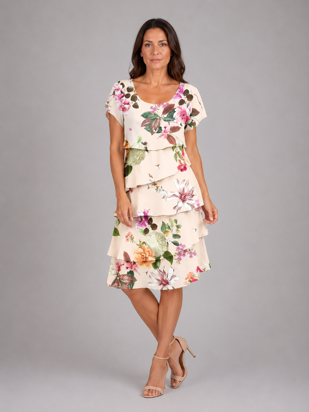 Constance | Floral Mini Dress with Flutter Sleeve