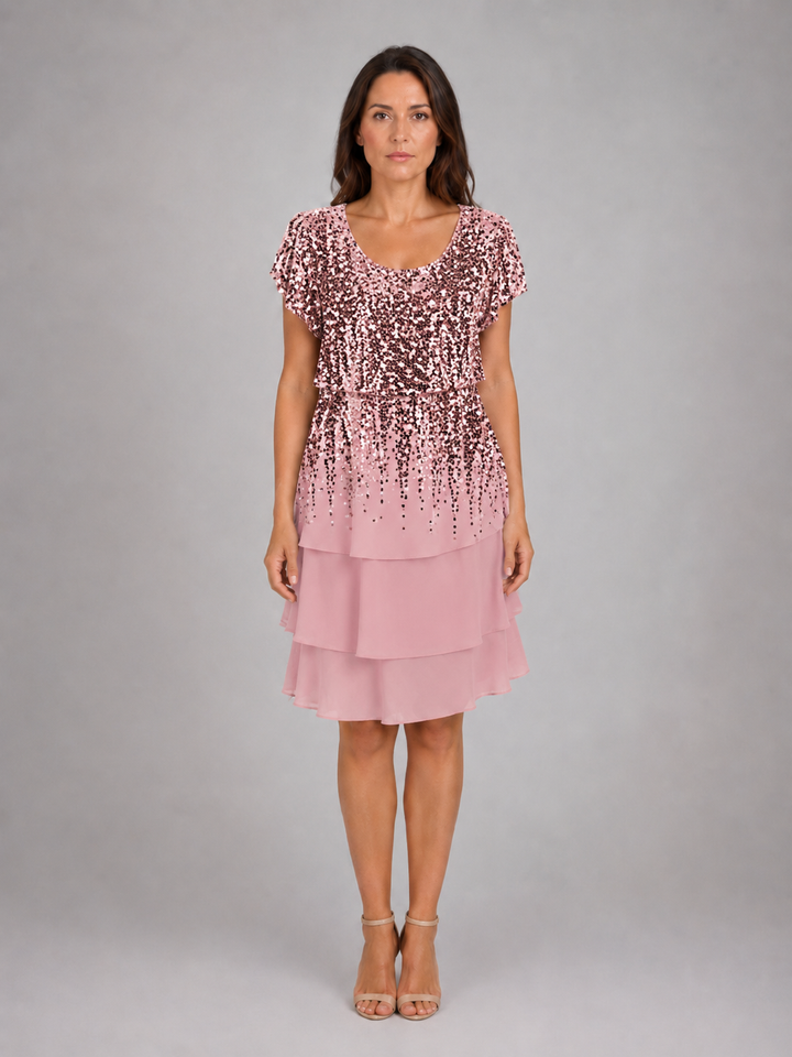 Constance | Floral Mini Dress with Flutter Sleeve