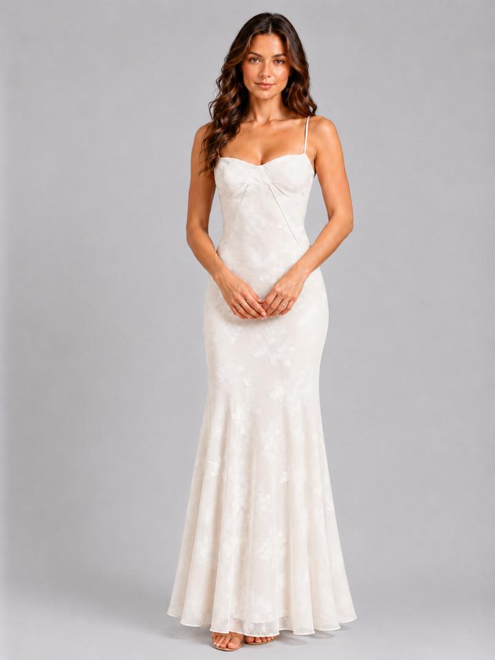 Rosalind | Floral Maxi Dress with Sweetheart Neckline