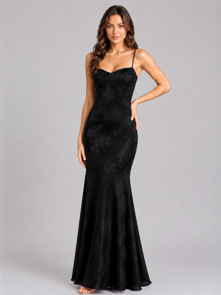 Rosalind | Floral Maxi Dress with Sweetheart Neckline