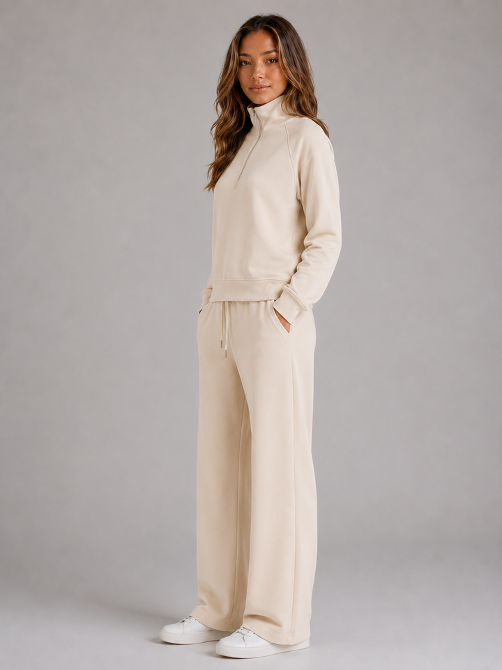 Camille | Half Zip Top with Drawstring Pants