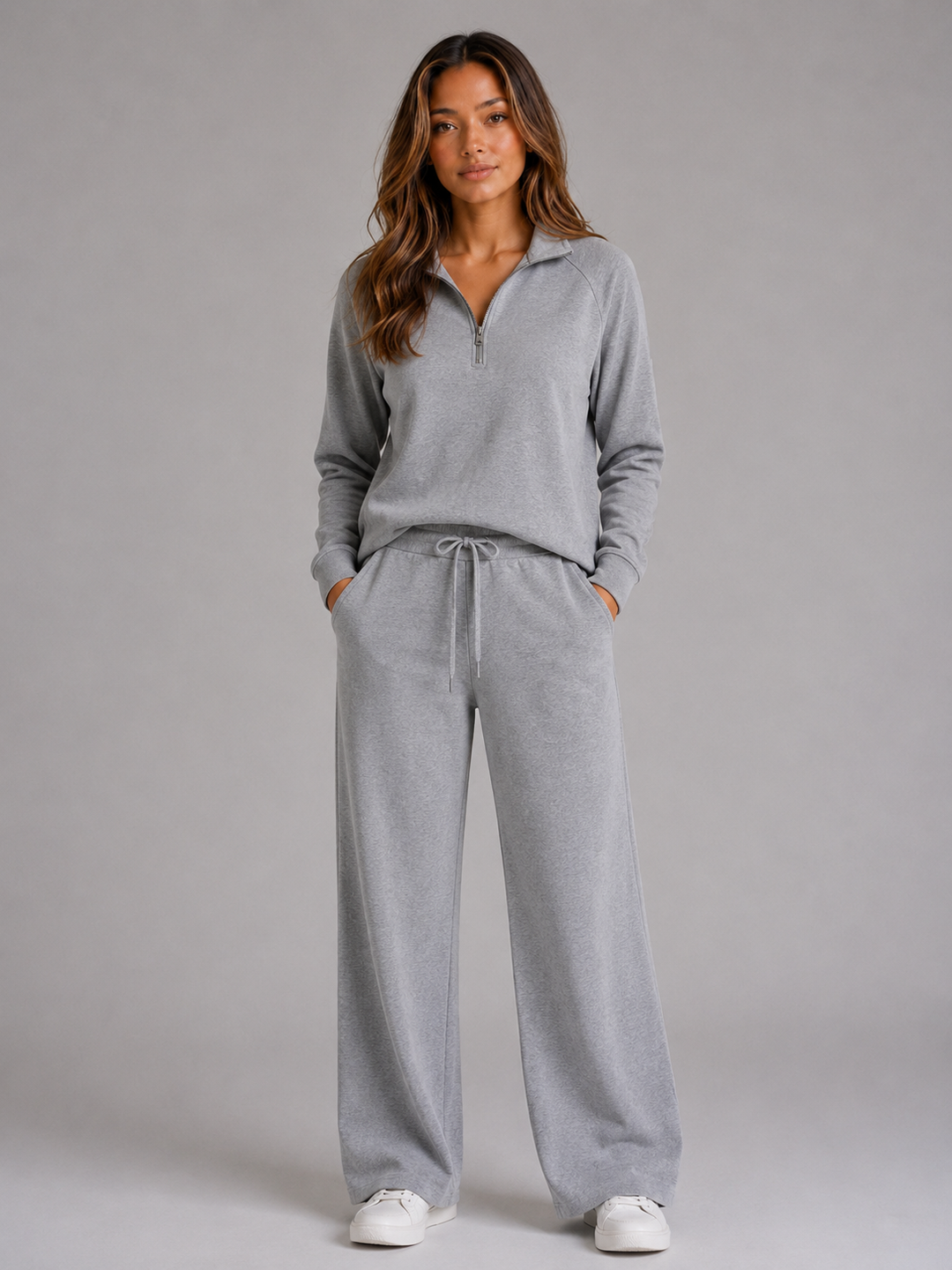Camille | Half Zip Top with Drawstring Pants