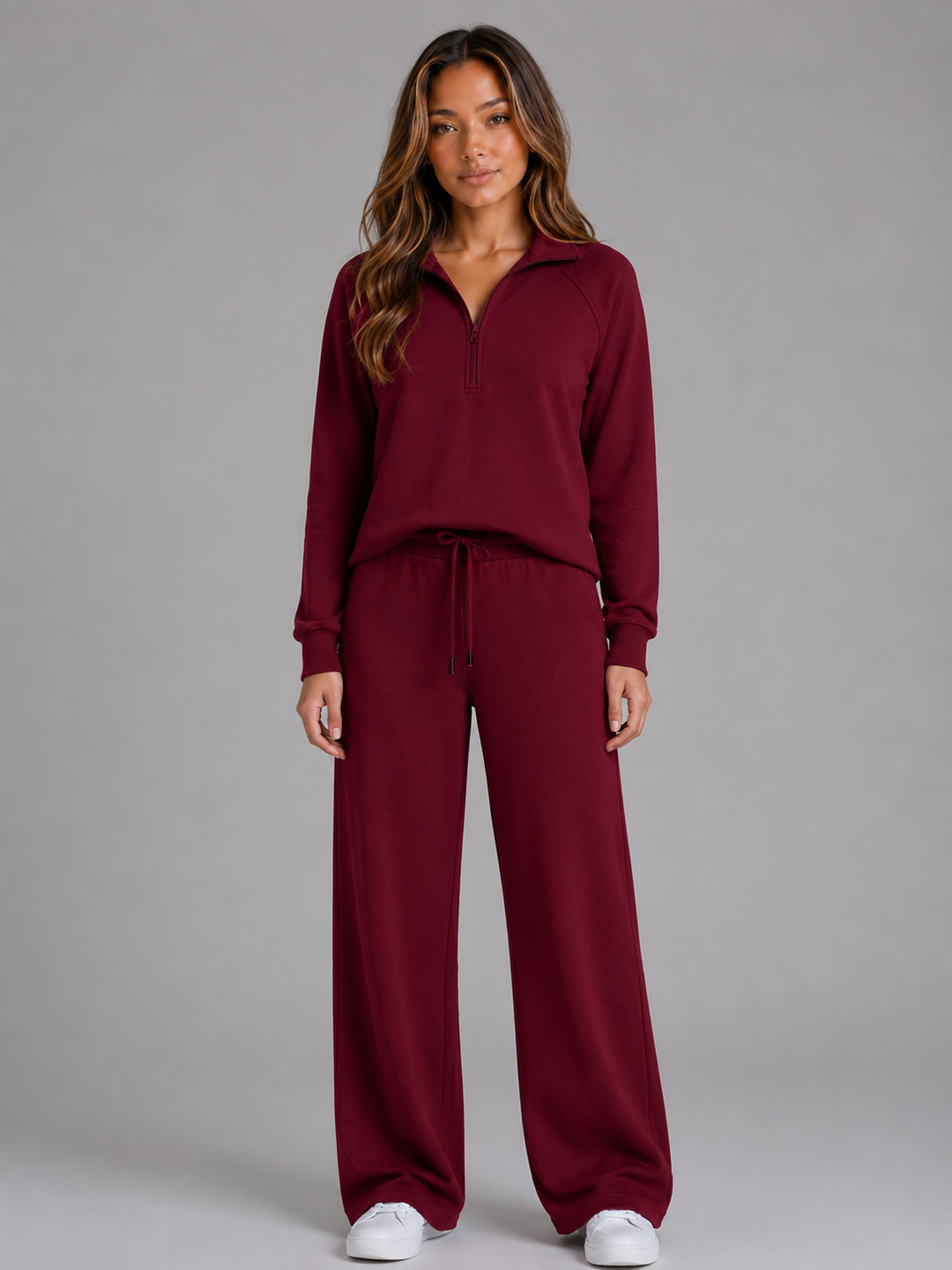 Camille | Half Zip Top with Drawstring Pants