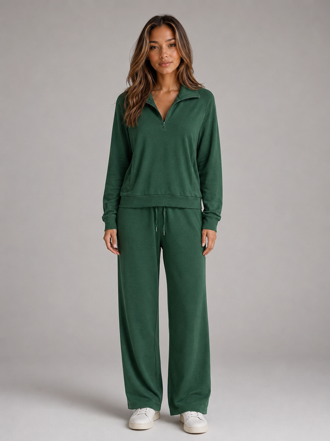 Camille | Half Zip Top with Drawstring Pants