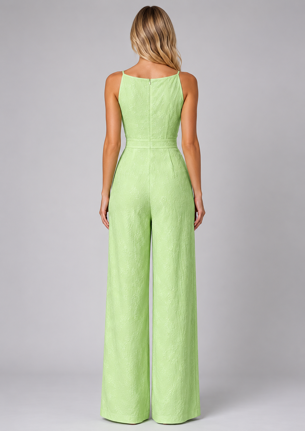 Imogen | Jacquard Jumpsuit with Wide Leg Cut
