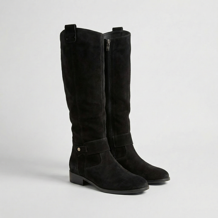 Yvette | Knee-High Boots with Low Block Heel