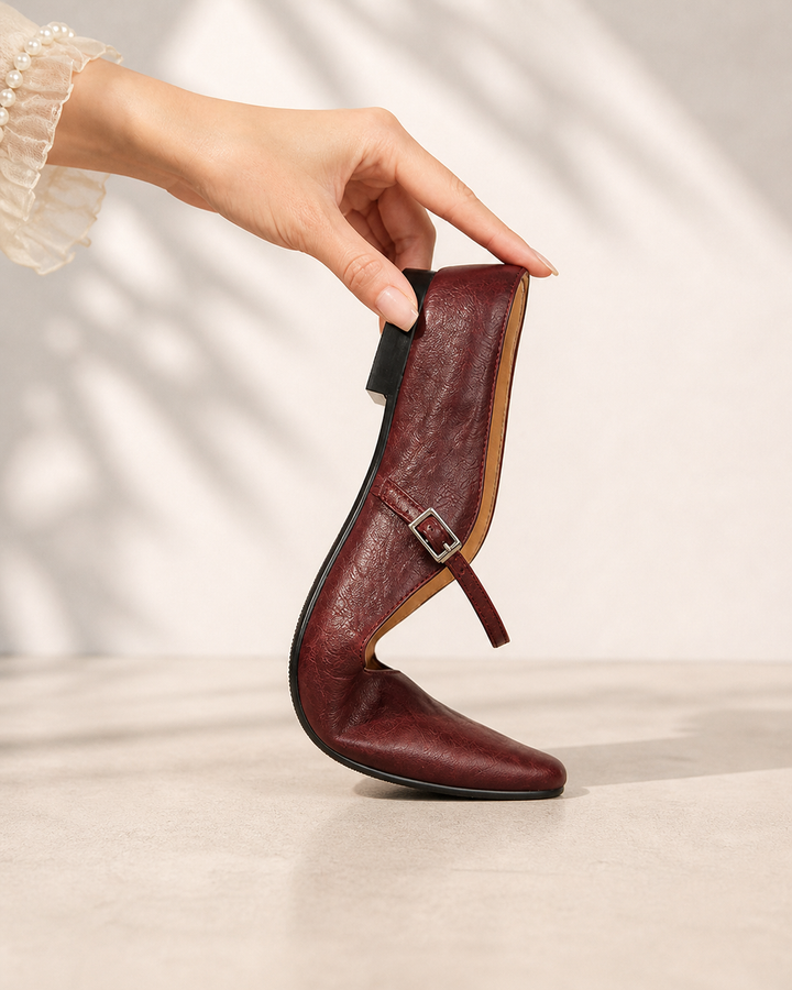 Cecile | Pointed Mules with Strap Buckle