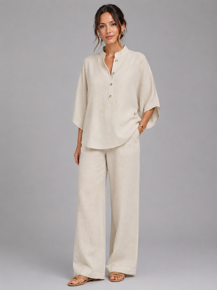 Sixtine | Two-Piece Set with Relaxed Top and Wide-Leg Trouser Fit