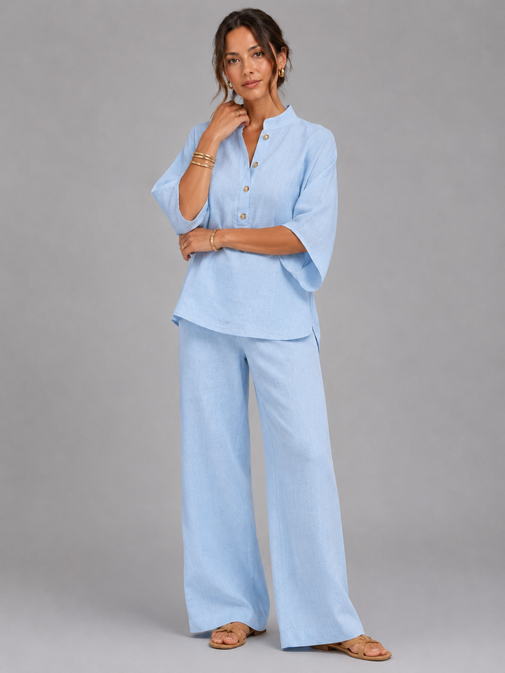 Sixtine | Two-Piece Set with Relaxed Top and Wide-Leg Trouser Fit