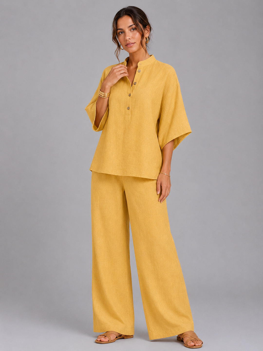 Sixtine | Two-Piece Set with Relaxed Top and Wide-Leg Trouser Fit