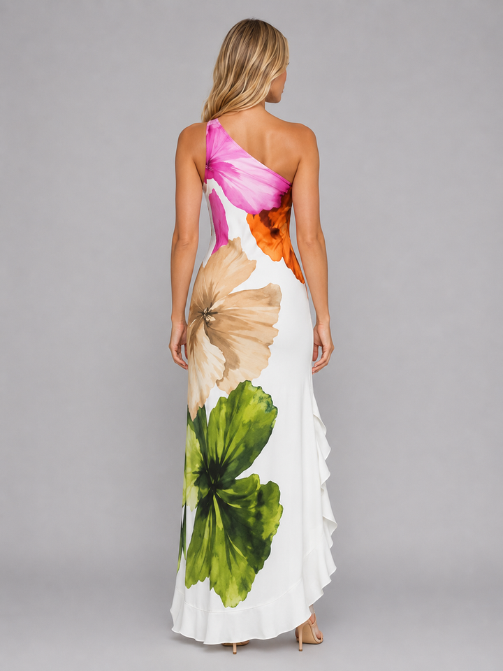 Marlowe | Floral Maxi Dress with Ruffle Hem