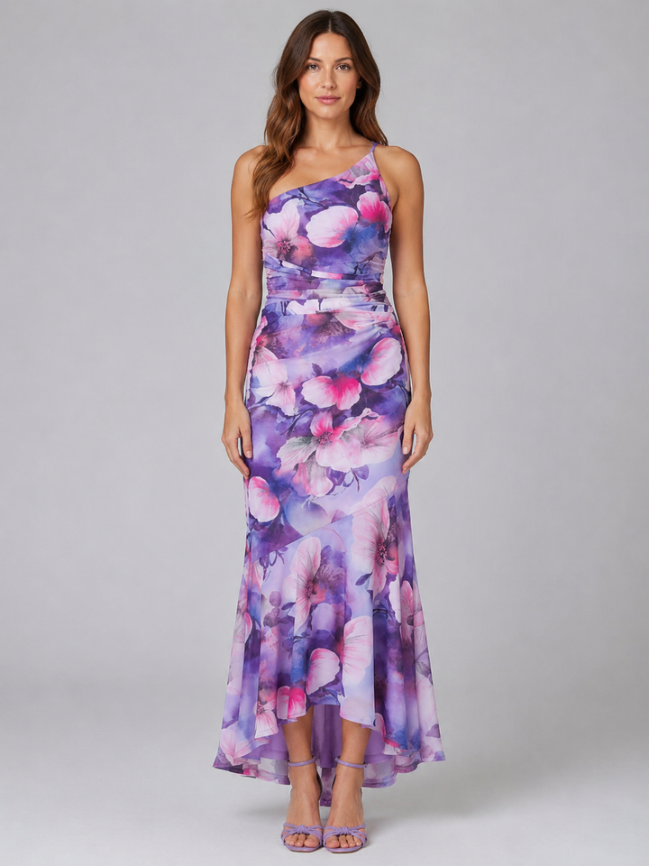 Carmen | Floral Maxi Dress with One Shoulder