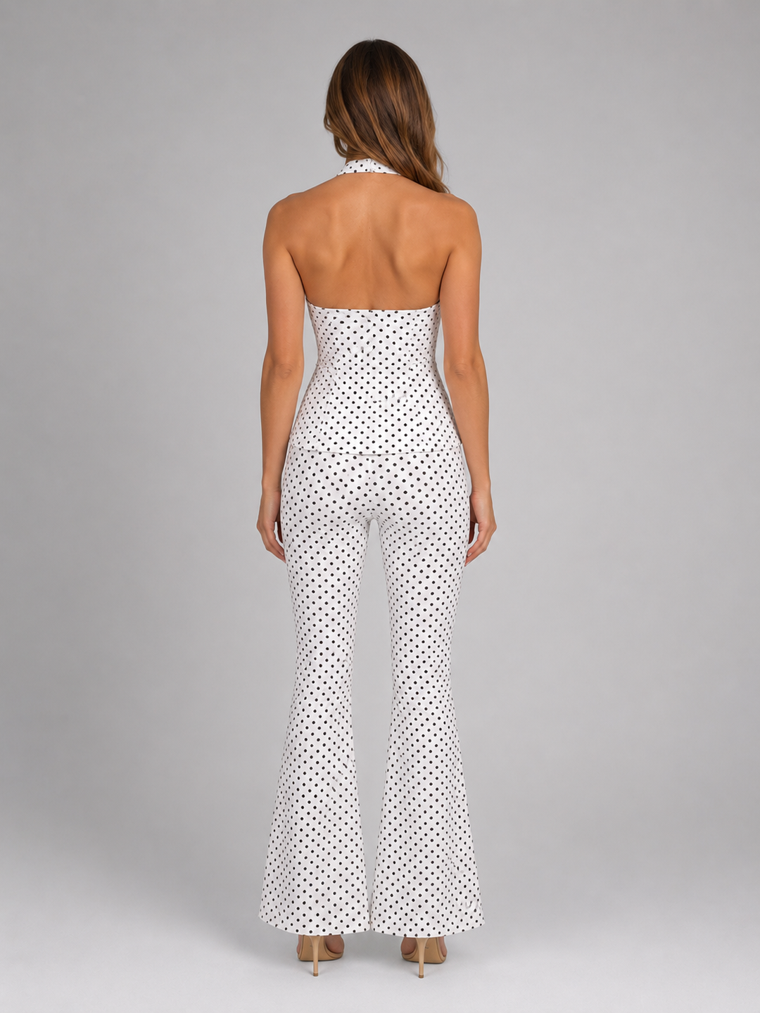 Georgina | Polka Dot Co-Ord Top and Wide Leg Pants