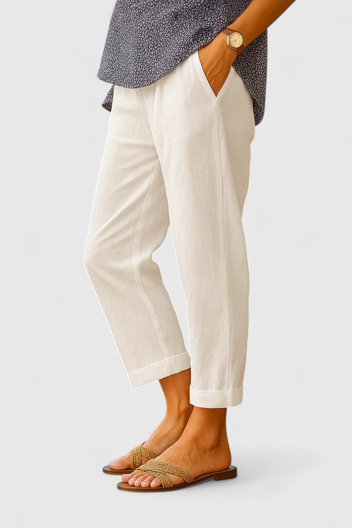 Lavinia | Relaxed Pants with Cropped Cuff