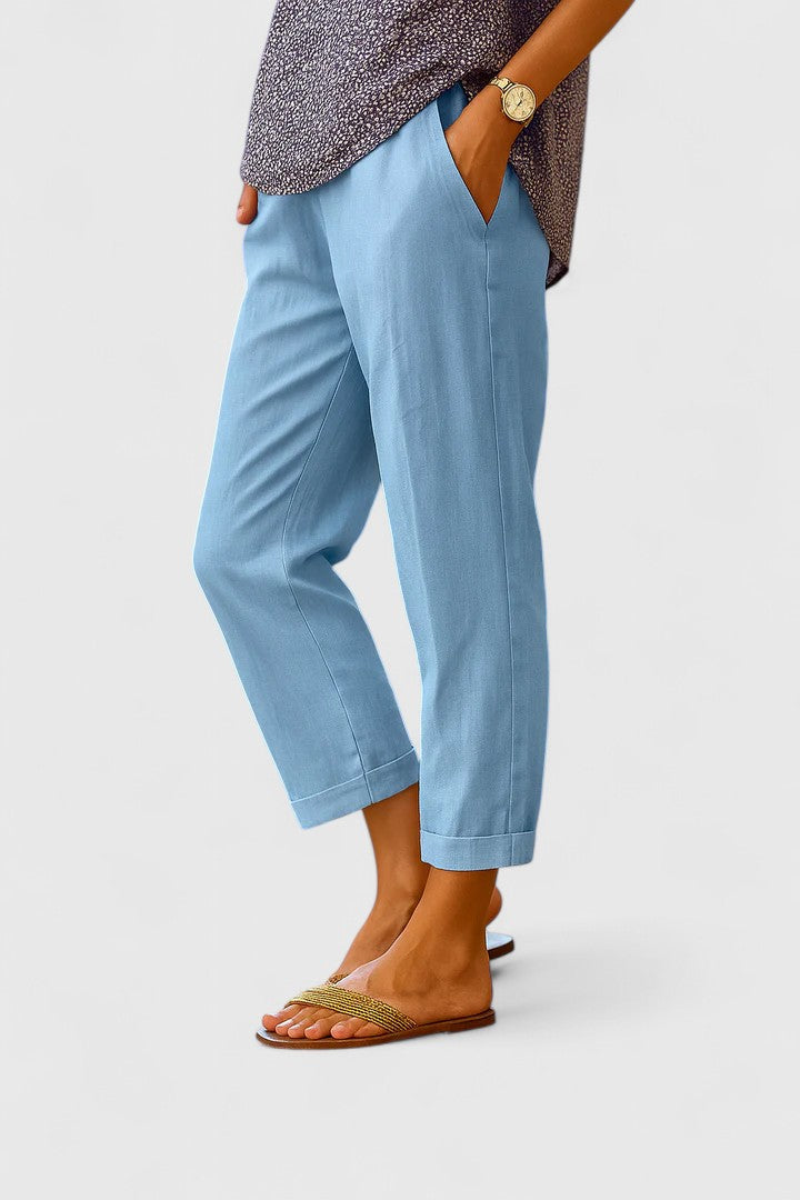 Lavinia | Relaxed Pants with Cropped Cuff