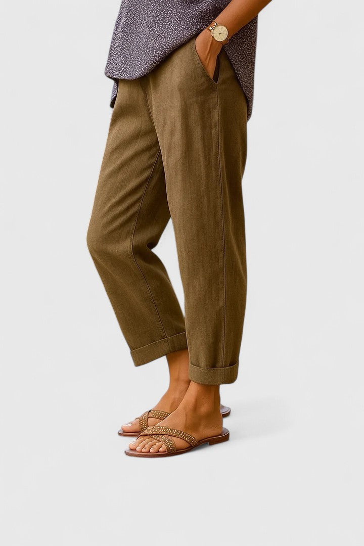 Lavinia | Relaxed Pants with Cropped Cuff