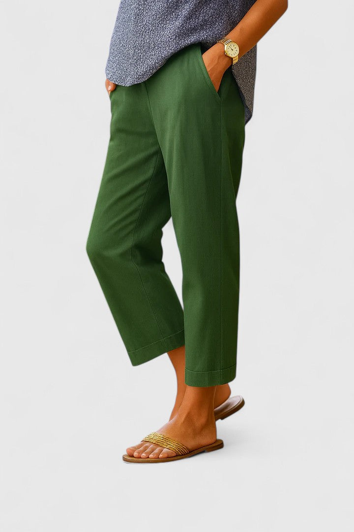 Lavinia | Relaxed Pants with Cropped Cuff