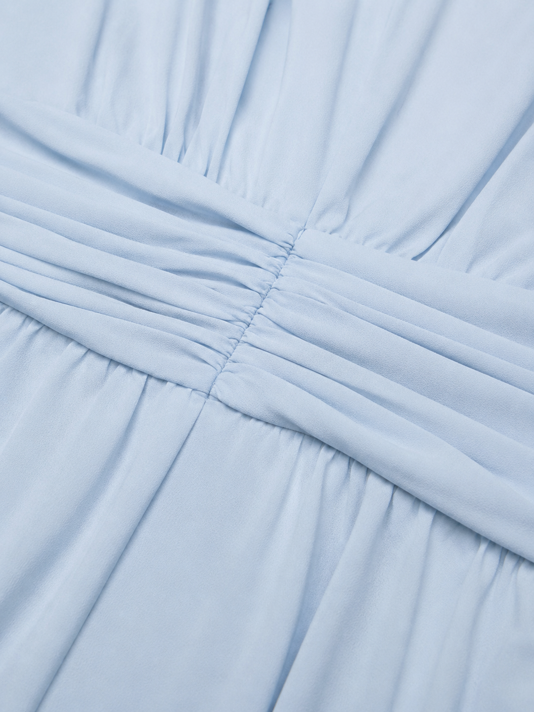 Thomasin | Gathered Maxi Dress with High Neckline