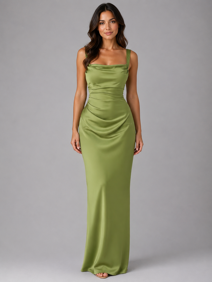 Anouk | Ruched Waist Wedding Guest Maxi Dress