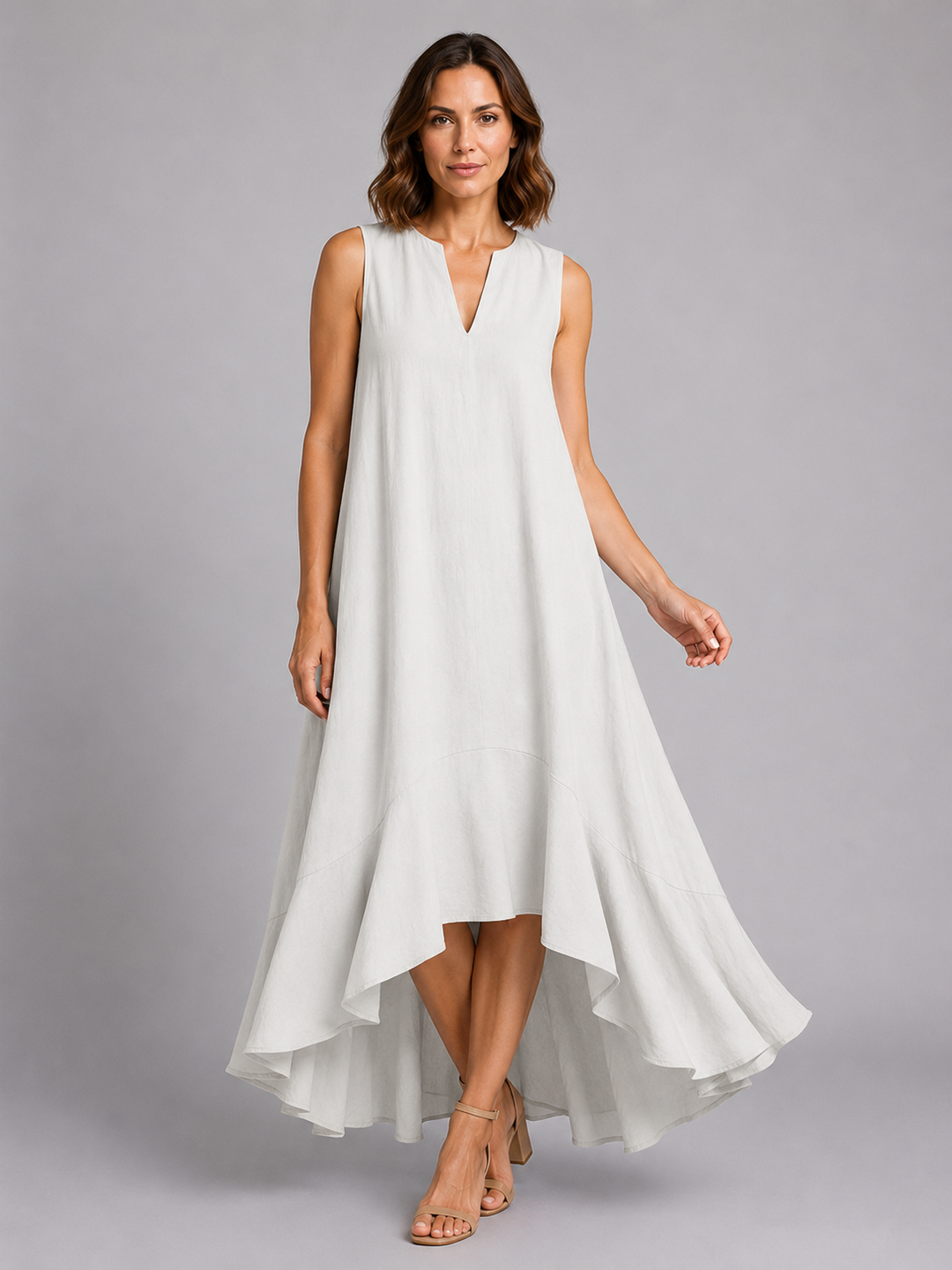 Coralie | Sleeveless Maxi Dress with V-Neck