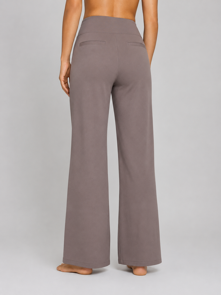 Katarina | Straight Pants with High Elastic Waist