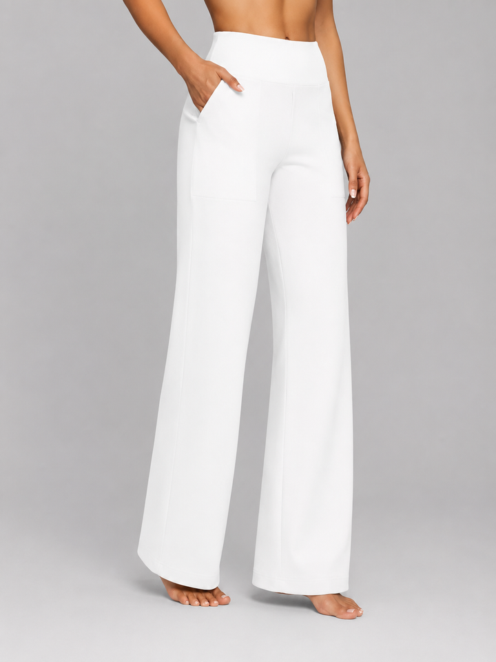 Katarina | Straight Pants with High Elastic Waist