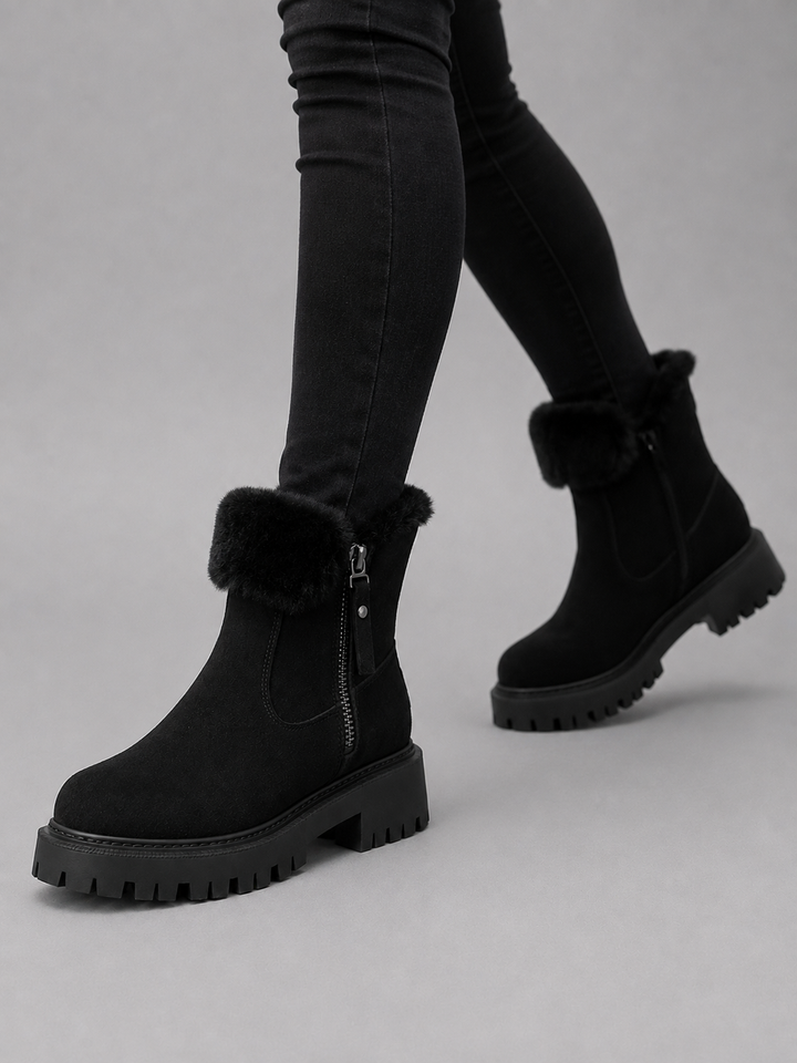 Ariane | Ankle Boots with Chunky Sole Zip Closure