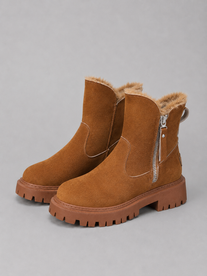 Ariane | Ankle Boots with Chunky Sole Zip Closure