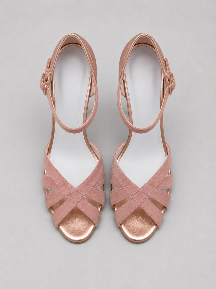 Vanessa | T-Strap Heels with Cushioned Mid Heel
