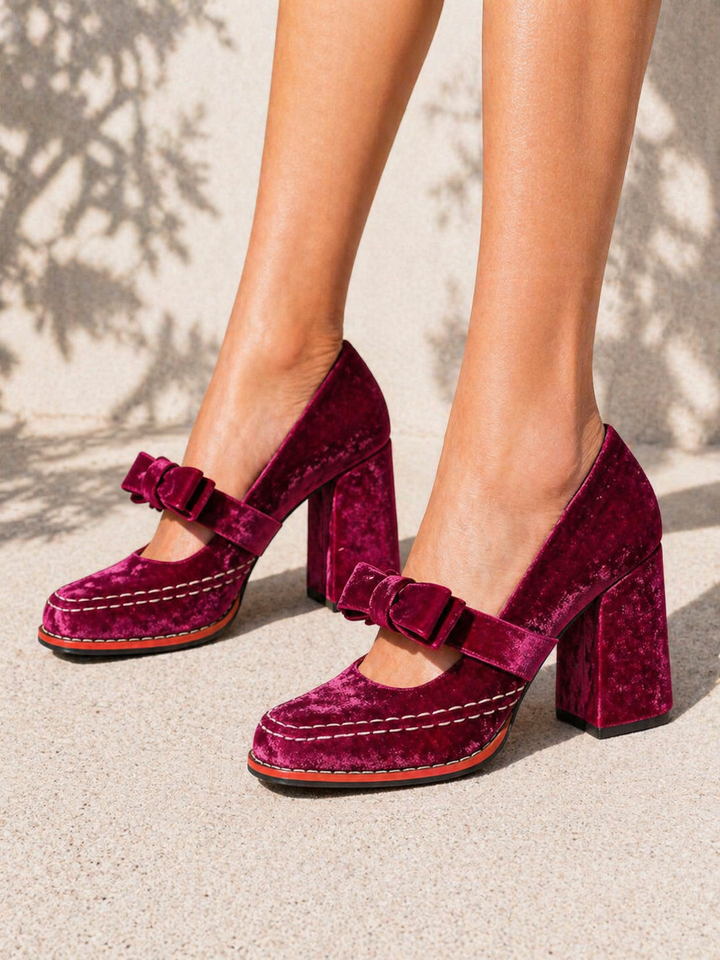 Valentine | Mary Jane Shoes with Bow Strap