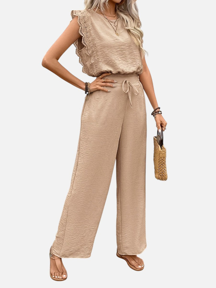 Arabella | Two Piece Outfit Set with Relaxed Top and Wide Leg Pants
