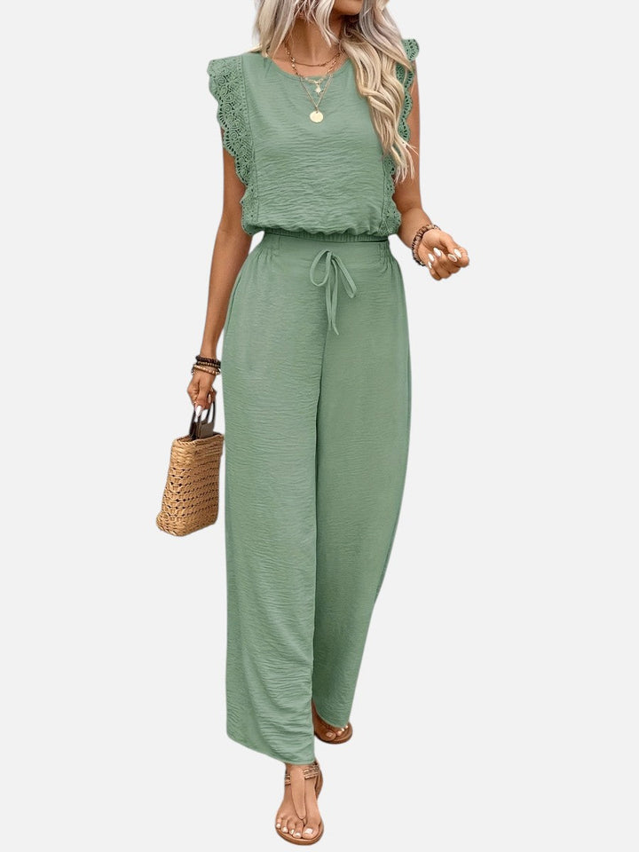 Arabella | Two Piece Outfit Set with Relaxed Top and Wide Leg Pants