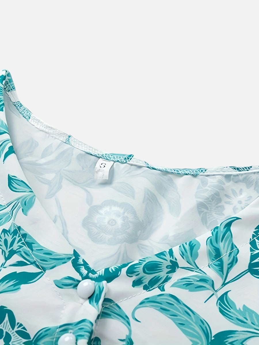 Verity | Floral Midi Dress with Button Front