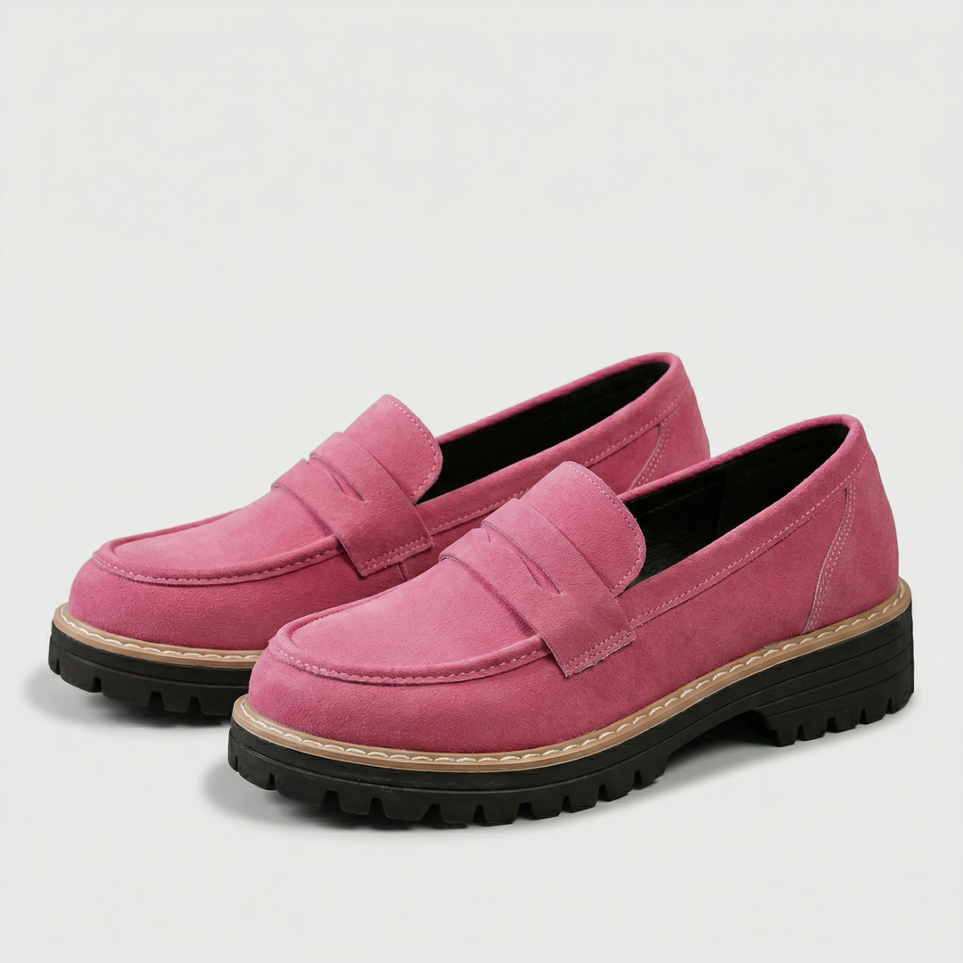 Capucine | Chunky Penny Loafers with Leather Look