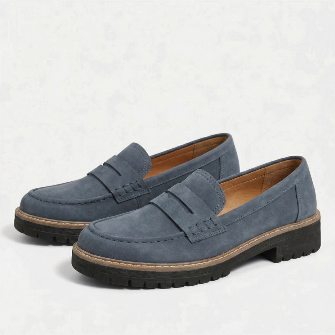 Capucine | Chunky Penny Loafers with Leather Look