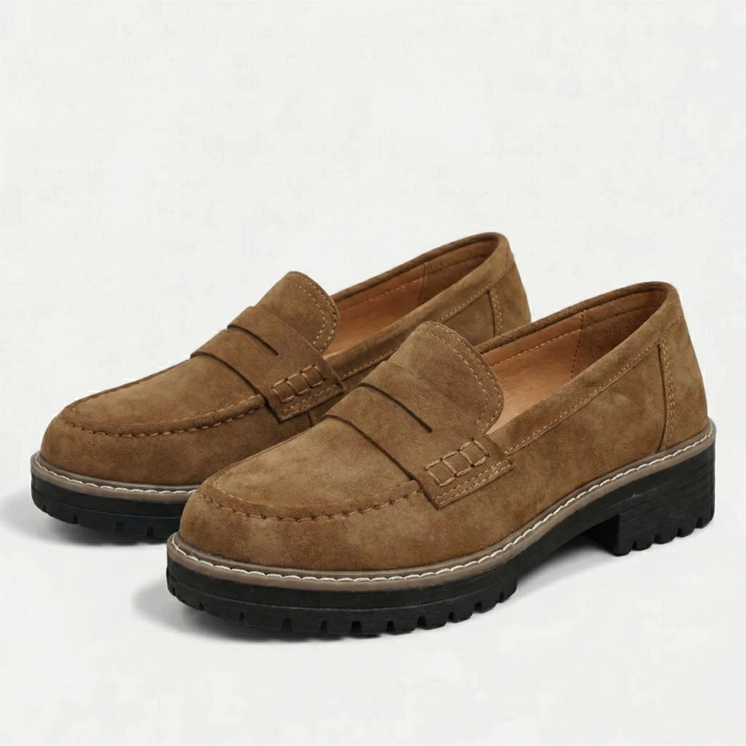 Capucine | Chunky Penny Loafers with Leather Look
