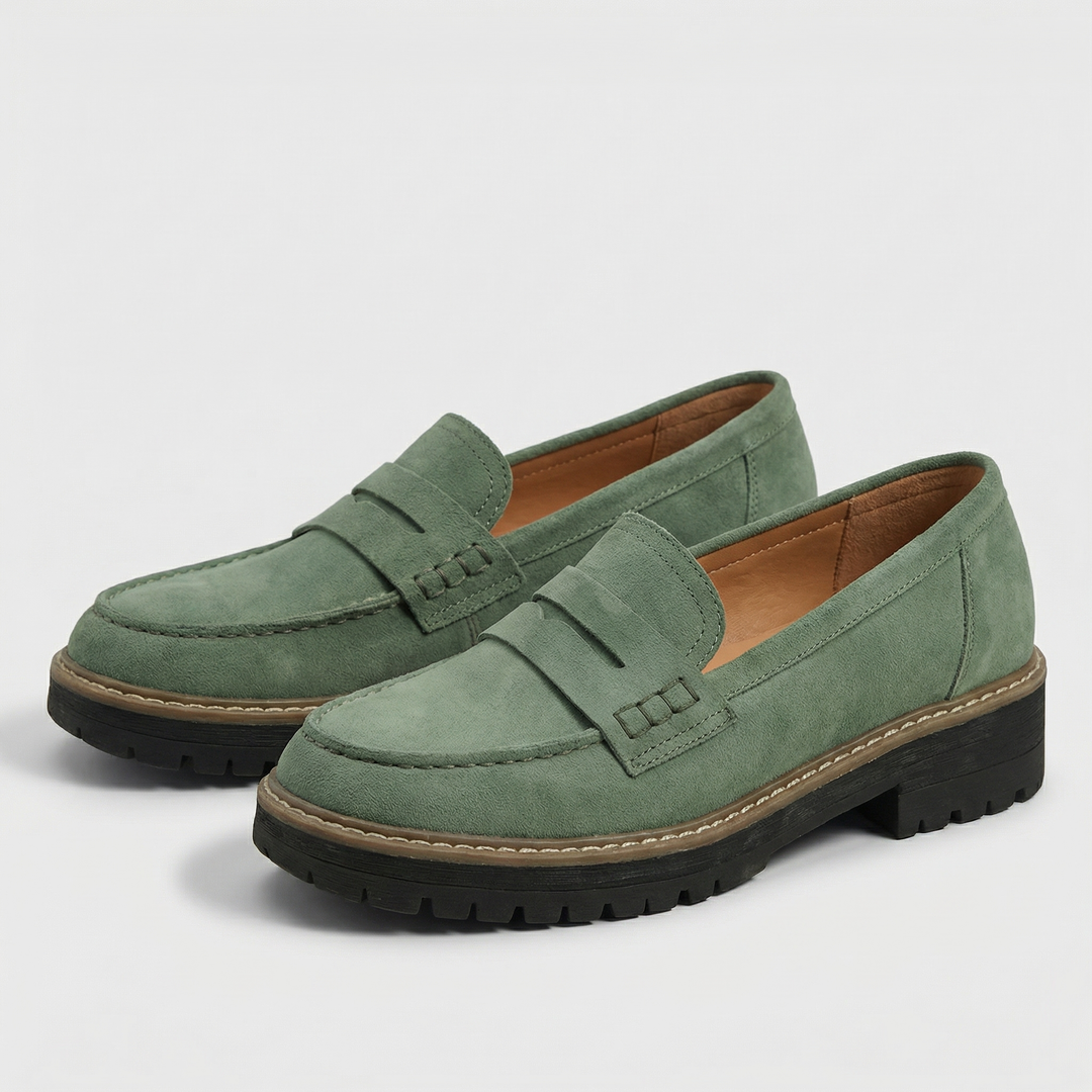 Capucine | Chunky Penny Loafers with Leather Look