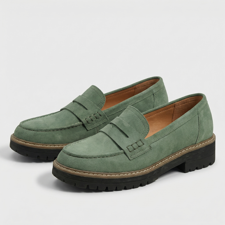 Capucine | Chunky Penny Loafers with Leather Look