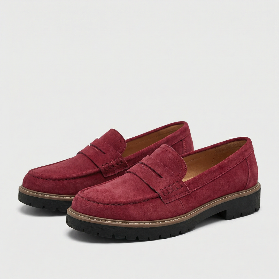 Capucine | Chunky Penny Loafers with Leather Look