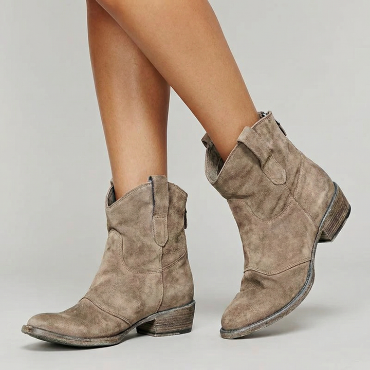 Alma | Western Ankle Boots with Pointed Toe