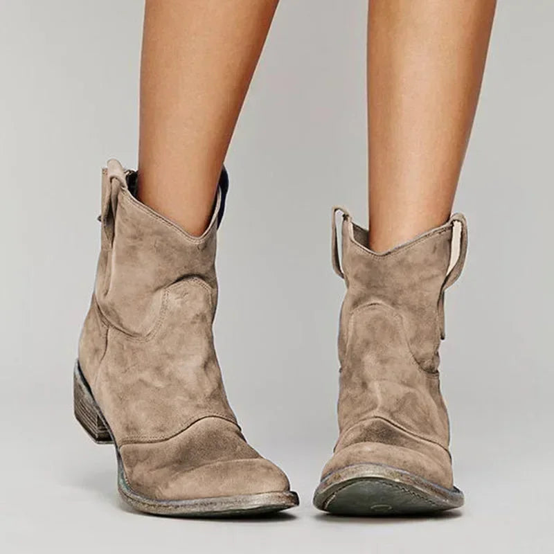 Alma | Western Ankle Boots with Pointed Toe