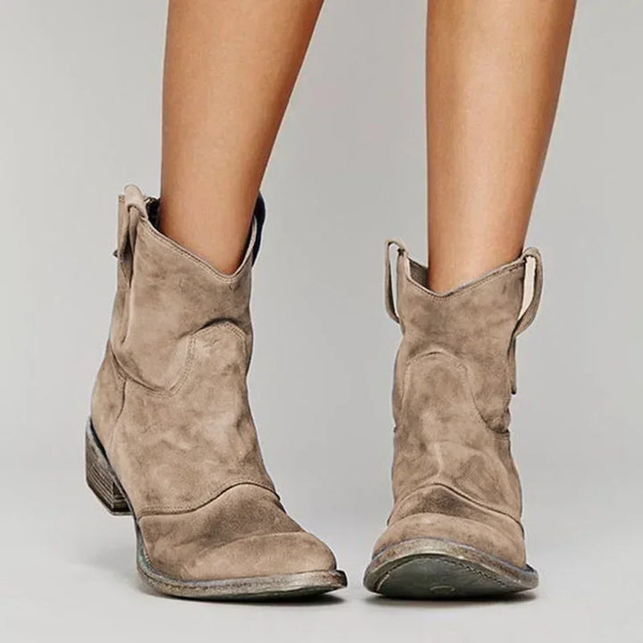Alma | Western Ankle Boots with Pointed Toe