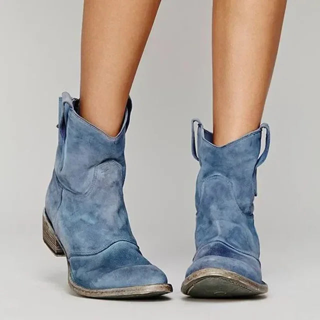 Alma | Western Ankle Boots with Pointed Toe