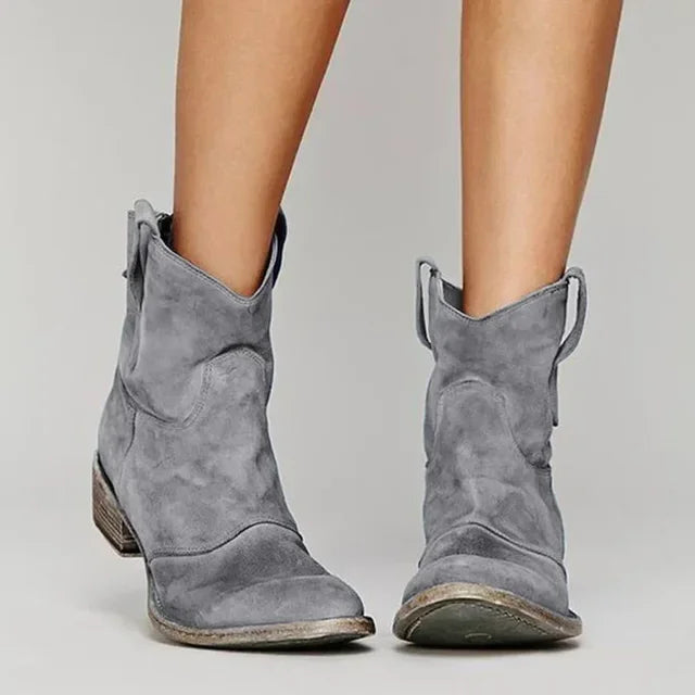 Alma | Western Ankle Boots with Pointed Toe